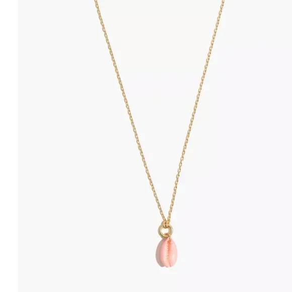 Madewell Painted Cowrie Shell Pendant Necklace - Picture 3 of 3